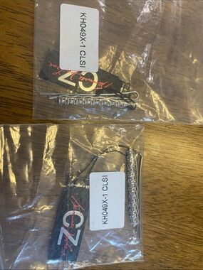 Kenz Jordan crystal rhinestone hair clips silver